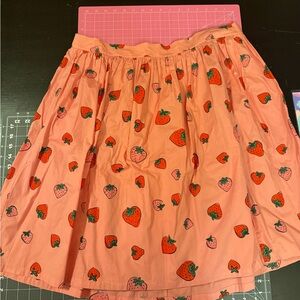 Modcloth Pink Strawberry A-Line Skirt